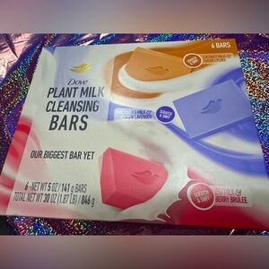 Dove Plant Milk Cleansing Bars, 5oz, Variety Pack (Pack of 6)